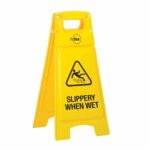 Plastic A-Frame Sign Stand Slippery When Wet