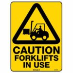 Caution Forklifts In Use 600×450
