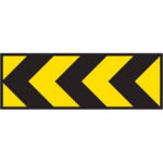Chevron Board 1500 x 450mm Boxed Edge Sign