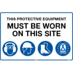 Must Be Worn On Site 900×600