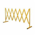 3.2m Metal Expanding Barrier – Yellow – C/W Castors